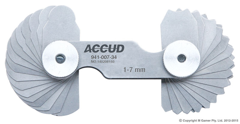 1-7mm Radius Gauge